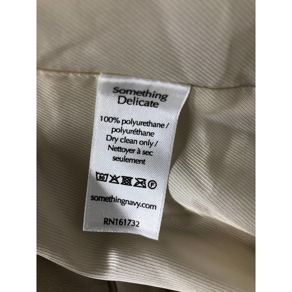 Something Navy Faux Leather Coat Puffer XL - Picture 13 of 13